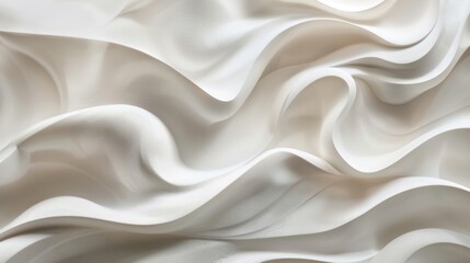 Obraz premium A series of elegant curves carved into a milky white surface creating a sense of fluidity and smoothness