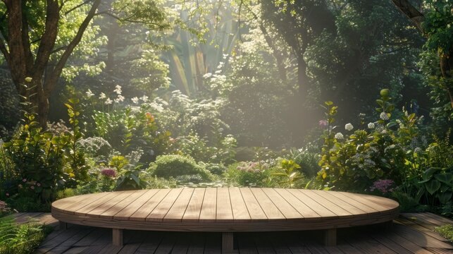 podium in the middle of nature