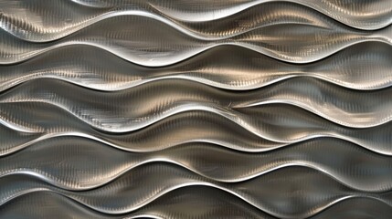 The texture of brushed stainless steel resembles small stacked waves creating a unique visual effect