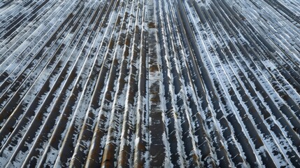 A detailed shot of a galvanized steel roof featuring a textured surface with small bumps and visible seams