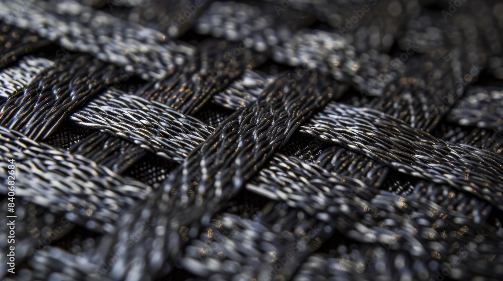 Poster the texture of the safety tape resembles a tightly woven fabric with intricate yet sy stitching that