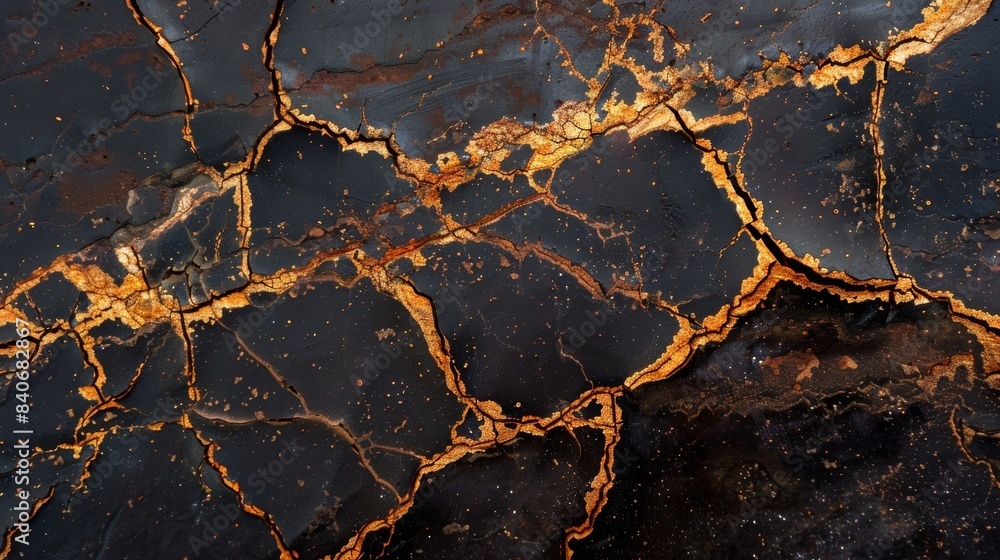 Aufkleber thin cracks run through the surface like lightning strikes showcasing the fragility and deterioratin