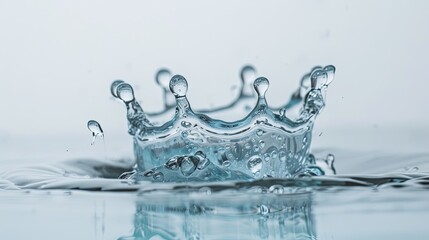 Close-up water surface with splash and air bubbles. Abstract background with dynamic effect. Illustration for cover, card, postcard, interior design or print.
