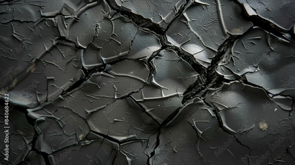 Poster deep grooves and fissures s through the wrinkled rubbery texture of a broken gasket showing its inab