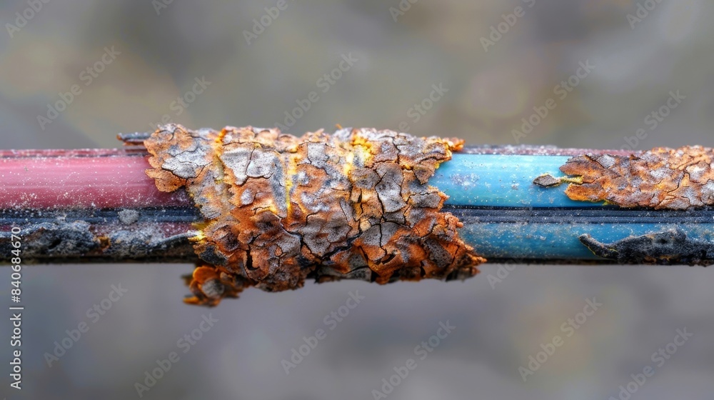 Poster in the third image the coating on the wire appears to be cracked and peeling exposing the under laye