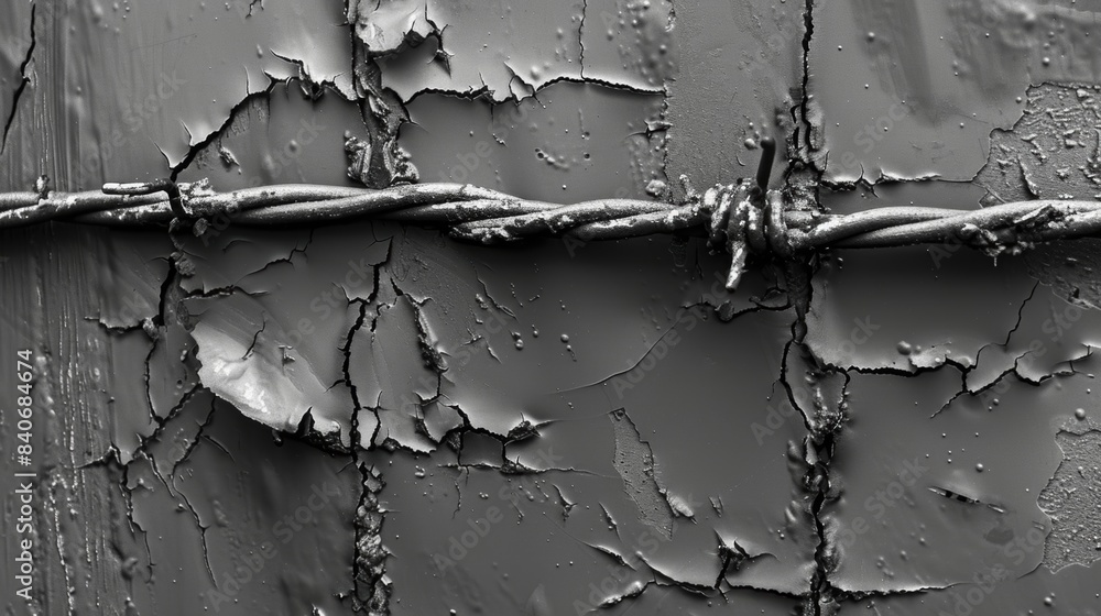 Poster the next image shows a section of coated wire that has been snagged or caught on soing resulting in 