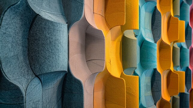 The panels display a striking gradient texture with a mix of smooth and rough sections. This creates a dynamic and visually interesting surface that is also highly effective in controllin