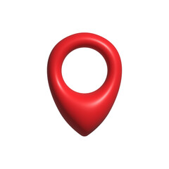 3d red location icon