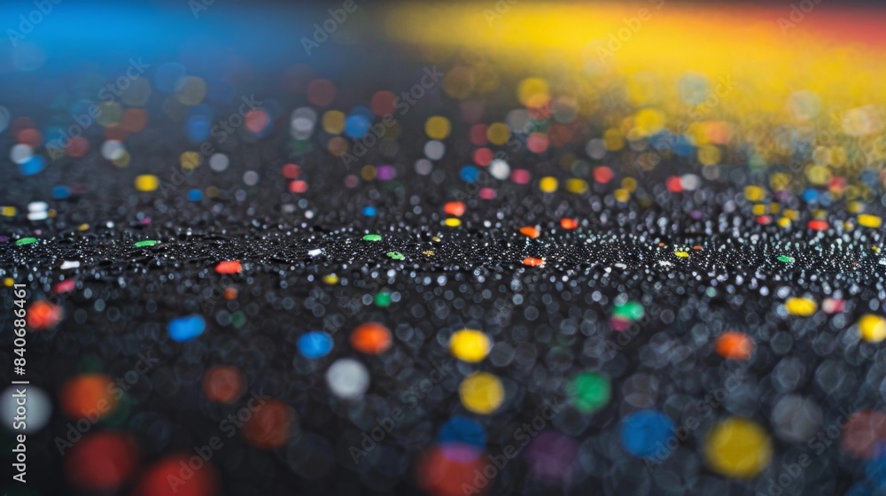 Poster a closeup of a speckled plastic panel with tiny dots of varying shades creating a textured surface