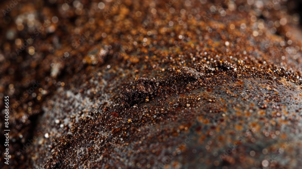 Aufkleber the rusty residue has formed a gritty and granular texture on the surface of the tubing almost like 