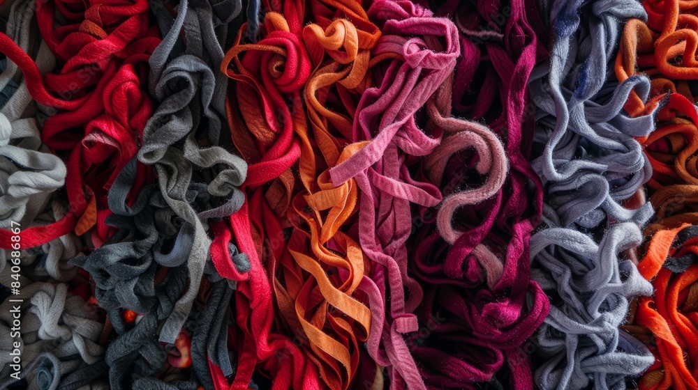 Poster a tangled mass of woolen loops beckoning to be touched and explored