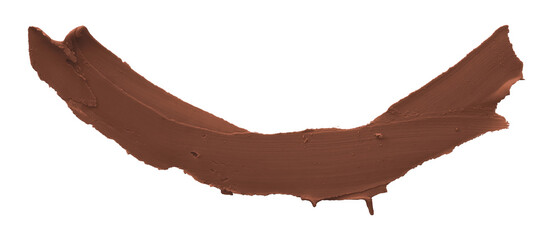 Brown plasticine brush isolated on transparent background.
