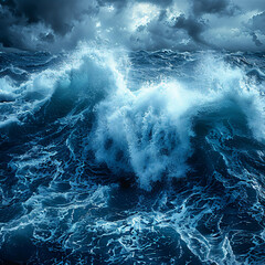 large stormy sea waves