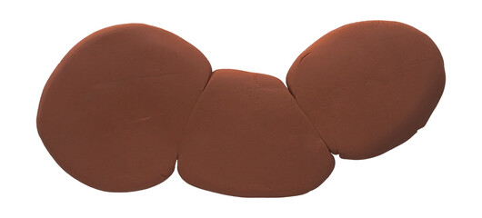 Plasticine is a brown brush isolated on a transparent background.