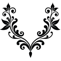 Obraz premium abstract floral ornament design isolated on white background 17