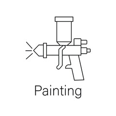 Car Painting Icon: Auto Body Painting, Vehicle Color, and Car Respray Illustration.