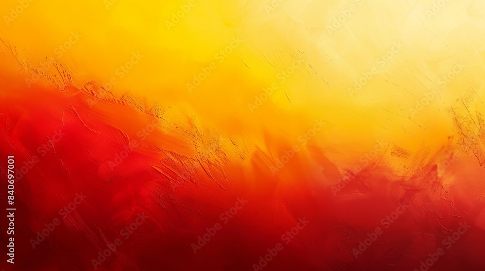 Poster An abstract gradient background transitioning smoothly from deep red to bright yellow. The warm colors blend seamlessly, creating a sense of energy and warmth