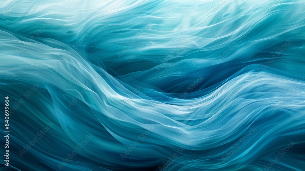 Leinwandbilder an abstract wave pattern background in shades of blue and turquoise, reminiscent of ocean waves. the