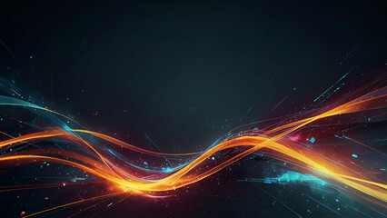  Abstract futuristic background featuring sleek lines, vibrant colors, and dynamic patterns, evoking innovation and modernity.