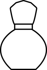 perfume bottle icon vector template logo design deodorant, fragrance bottle vector symbol. scent web sign in a outlined style. isolated on transparent background, spray art cosmetic elements,