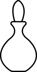 perfume bottle icon vector template logo design deodorant, fragrance bottle vector symbol. scent web sign in a outlined style. isolated on transparent background, spray art cosmetic elements,