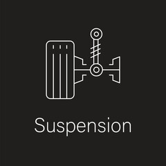 Car Suspension Icon - Vehicle Suspension, Suspension System, and Automotive Part Vector Graphic.