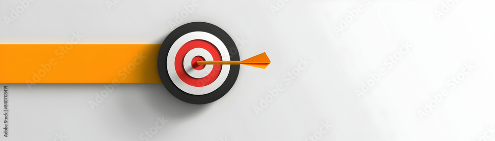 Poster a vector image of a target icon with ample copy space on a white background, perfect for business go