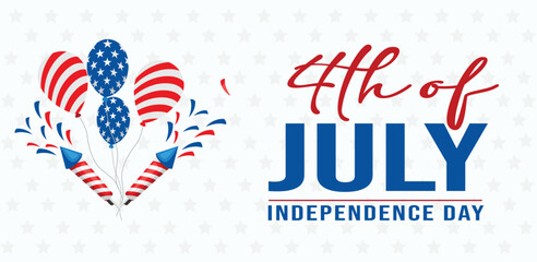 4th of July independence day poster, banner, flyer, background