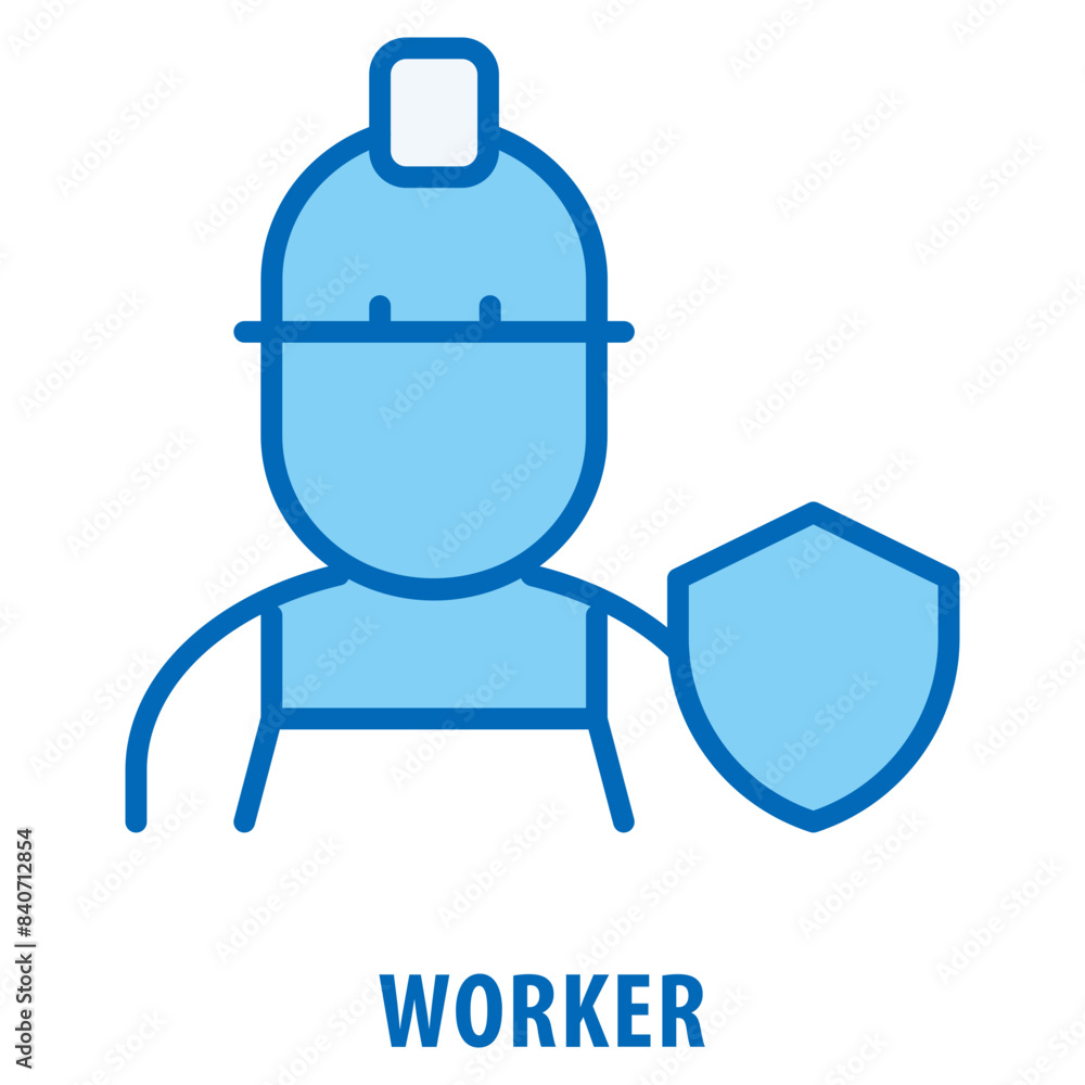Poster worker icon simple and easy to edit for your design elements