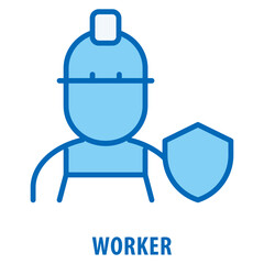 Worker Icon simple and easy to edit for your design elements