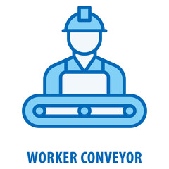 Fototapeta premium worker conveyor Icon simple and easy to edit for your design elements