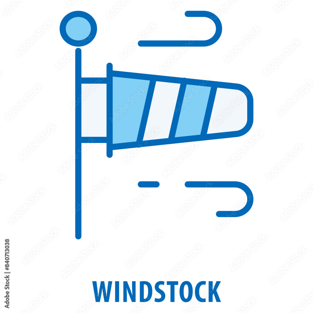 Poster windstock icon simple and easy to edit for your design elements