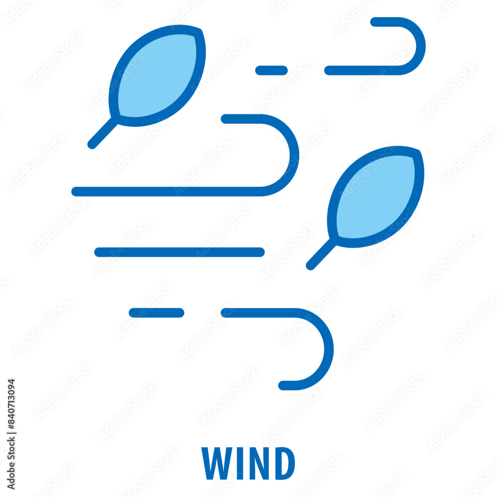 Poster wind icon simple and easy to edit for your design elements