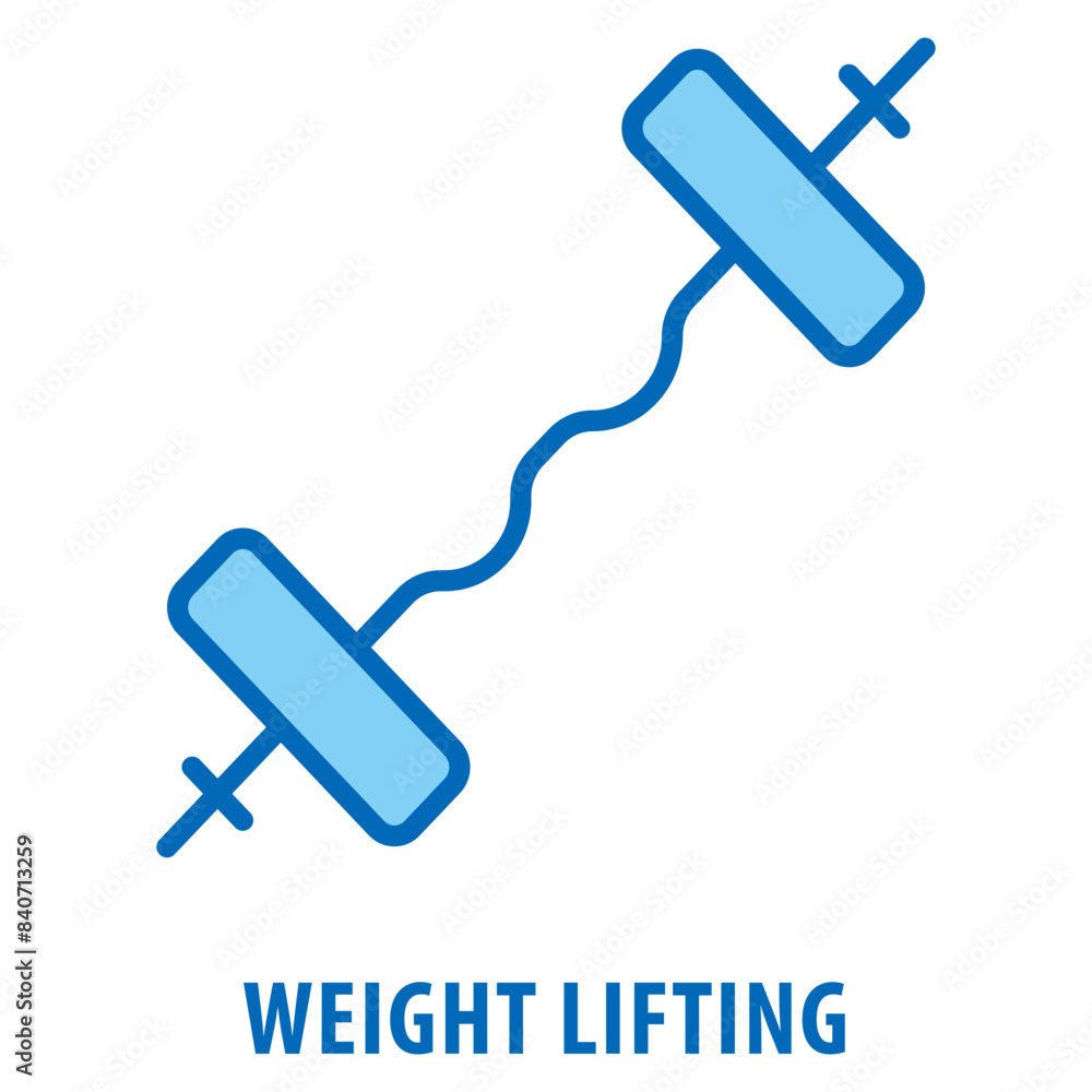 Poster weight lifting icon simple and easy to edit for your design elements