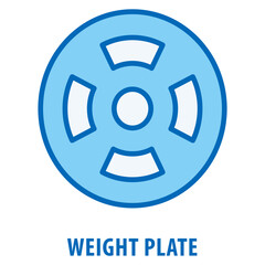 Weight Plate Icon simple and easy to edit for your design elements