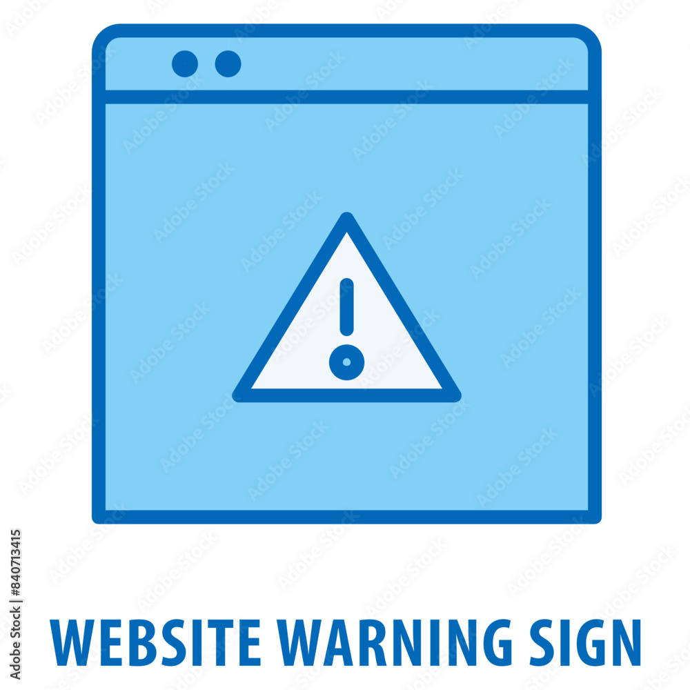 Poster website warning sign icon simple and easy to edit for your design elements