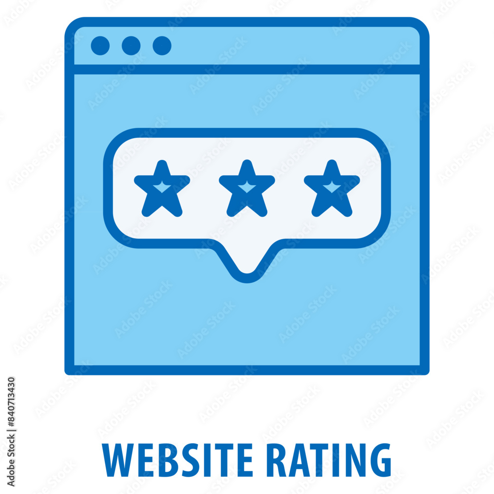 Poster website rating icon simple and easy to edit for your design elements