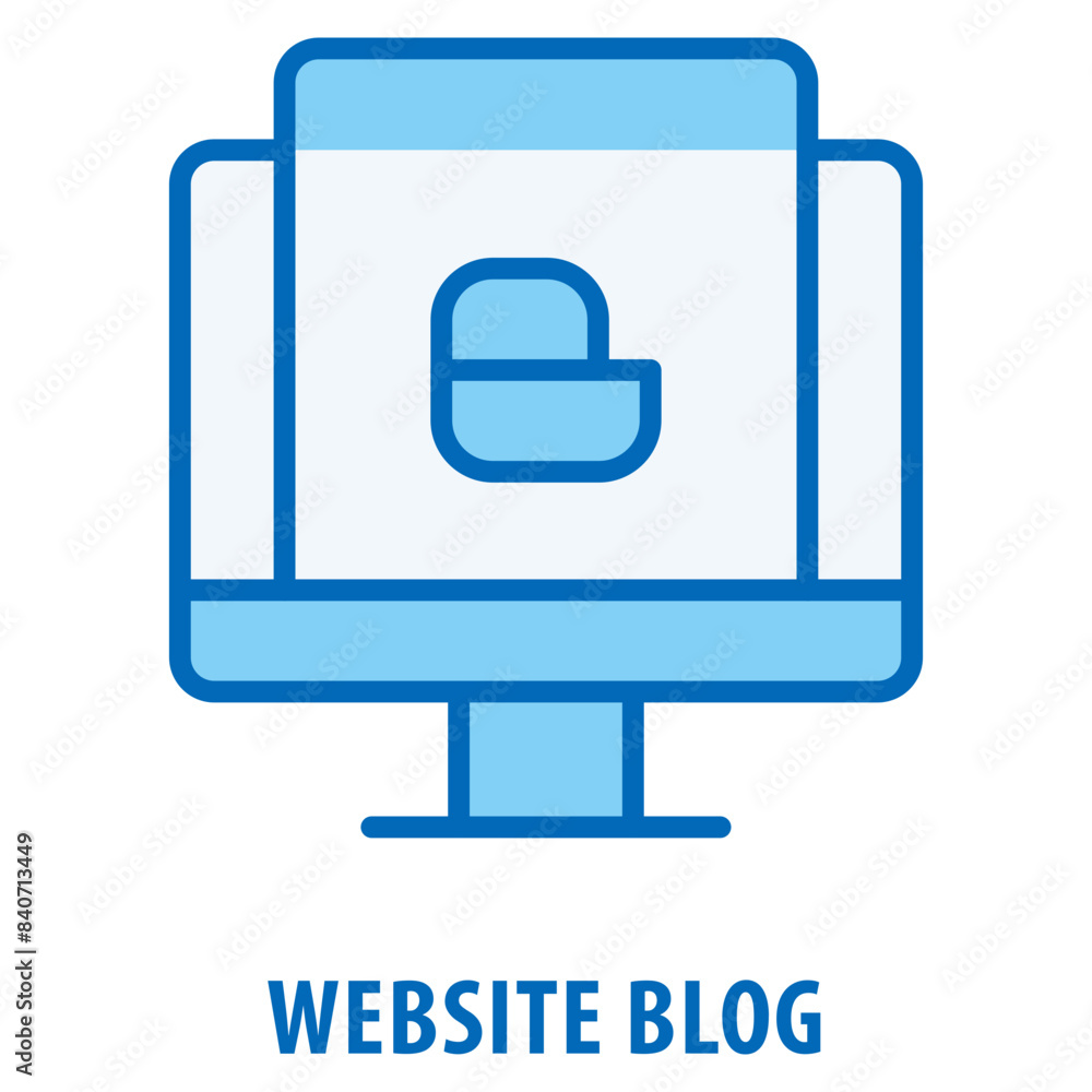 Poster website blog icon simple and easy to edit for your design elements