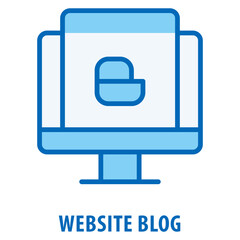 Website Blog Icon simple and easy to edit for your design elements