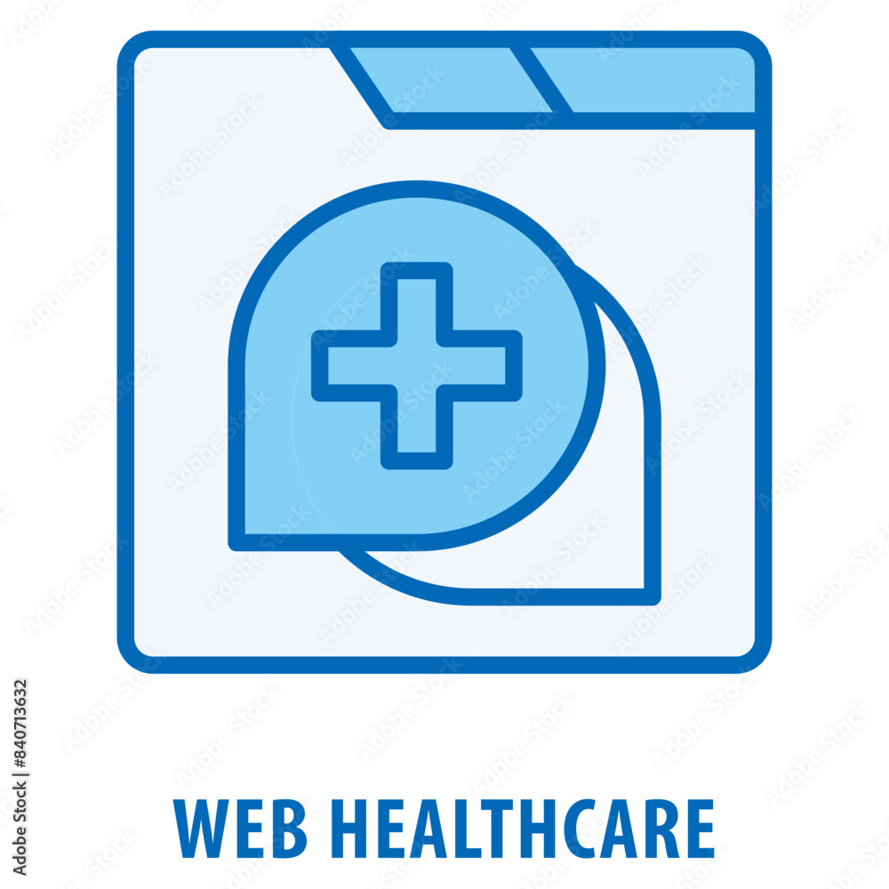 Aufkleber web healthcare icon simple and easy to edit for your design elements