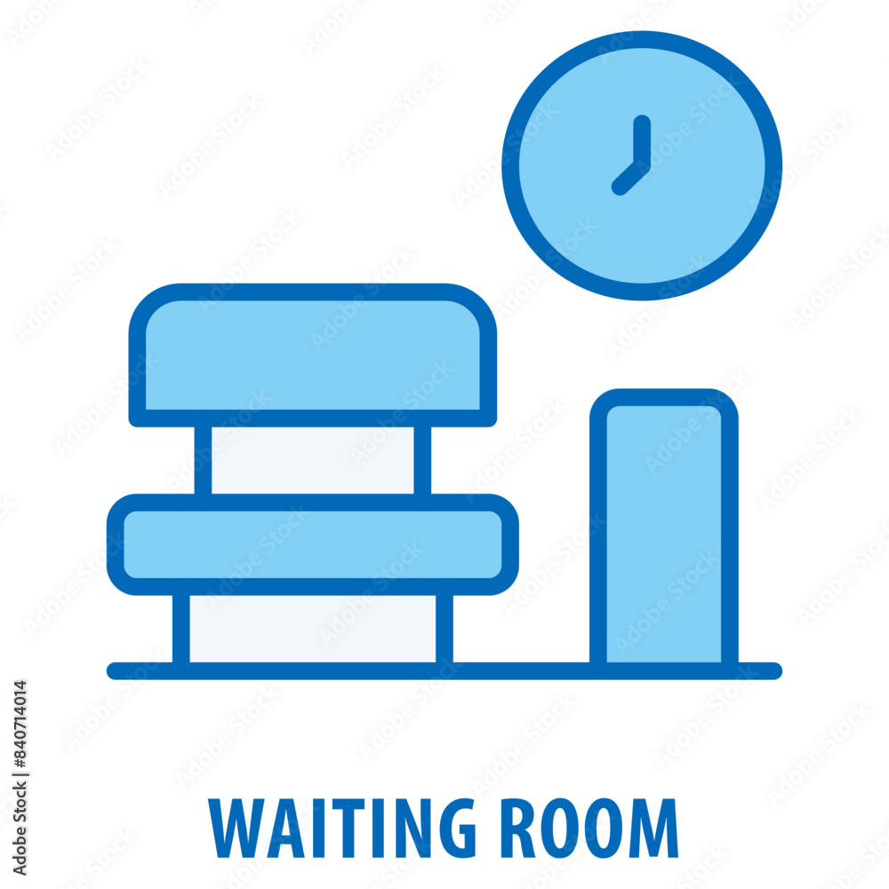 Poster waiting room icon simple and easy to edit for your design elements