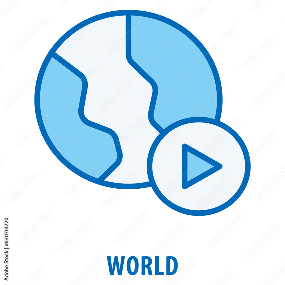 Poster world icon simple and easy to edit for your design elements
