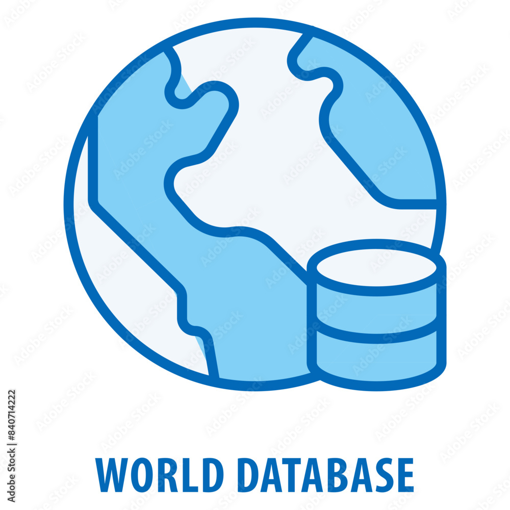 Poster world database icon simple and easy to edit for your design elements
