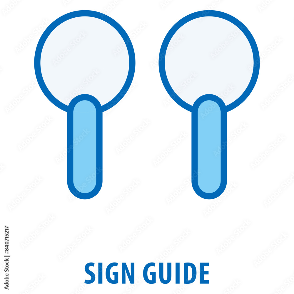 Aufkleber sign guide icon simple and easy to edit for your design elements