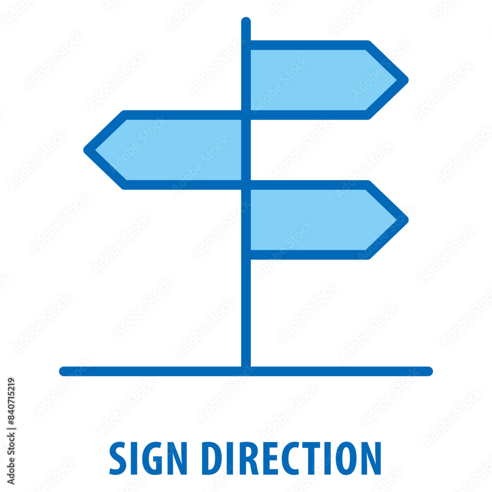 Poster sign direction icon simple and easy to edit for your design elements