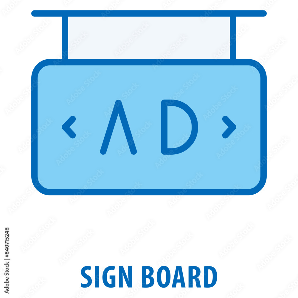Poster sign board icon simple and easy to edit for your design elements