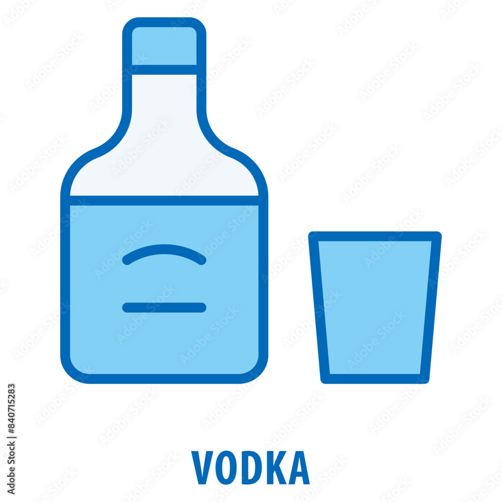 Poster vodka icon simple and easy to edit for your design elements