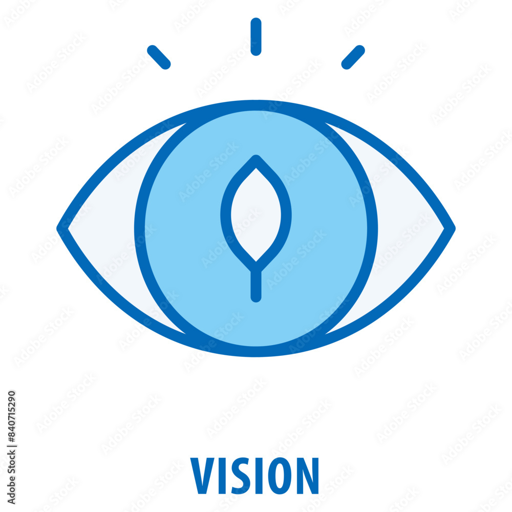 Poster vision icon simple and easy to edit for your design elements
