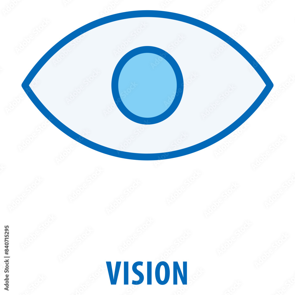 Poster vision icon simple and easy to edit for your design elements