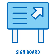 Sign Board Icon simple and easy to edit for your design elements